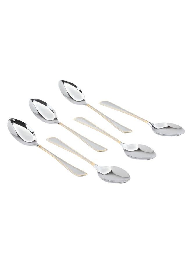 Alsaif Gallery A Set Of 24-Piece Silver And Golden Steel Spoons  - Image 2
