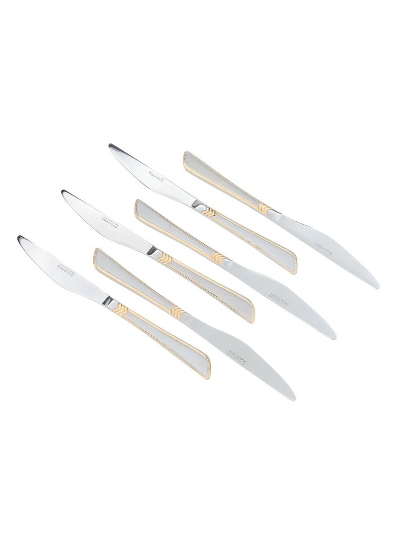 Alsaif Gallery A Set Of 24-Piece Silver And Golden Steel Spoons  - Image 3
