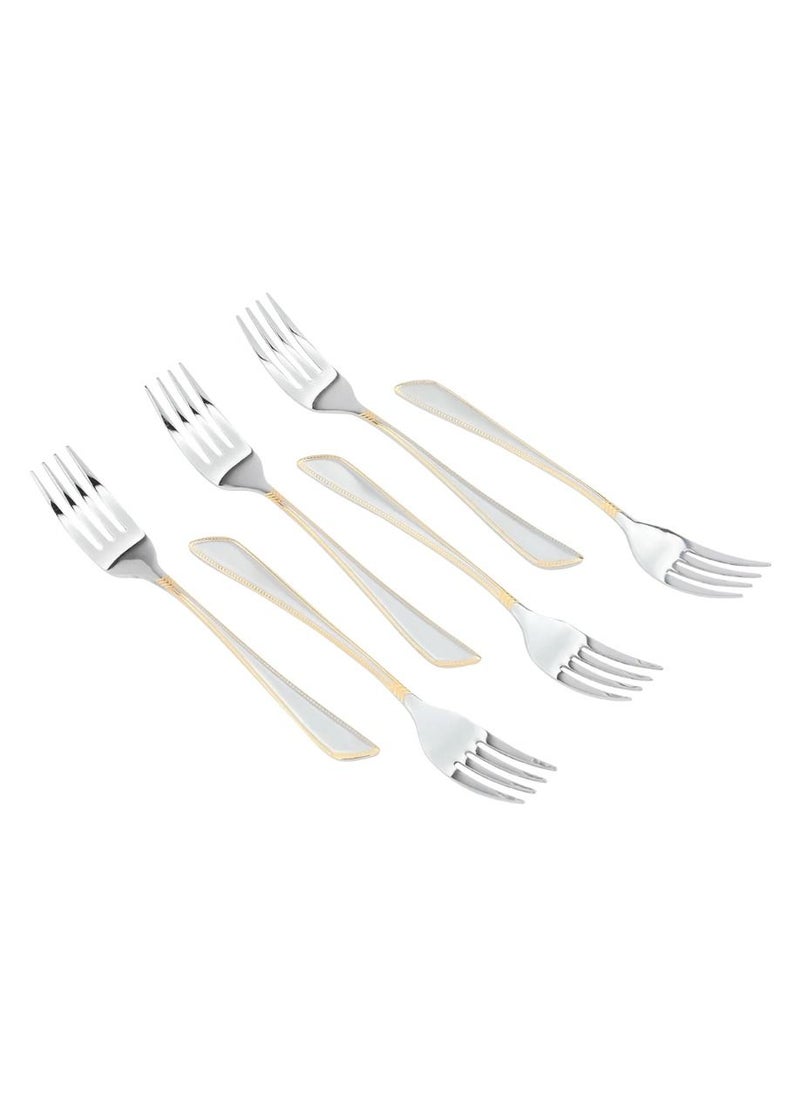 Alsaif Gallery A Set Of 24-Piece Silver And Golden Steel Spoons  - Image 5
