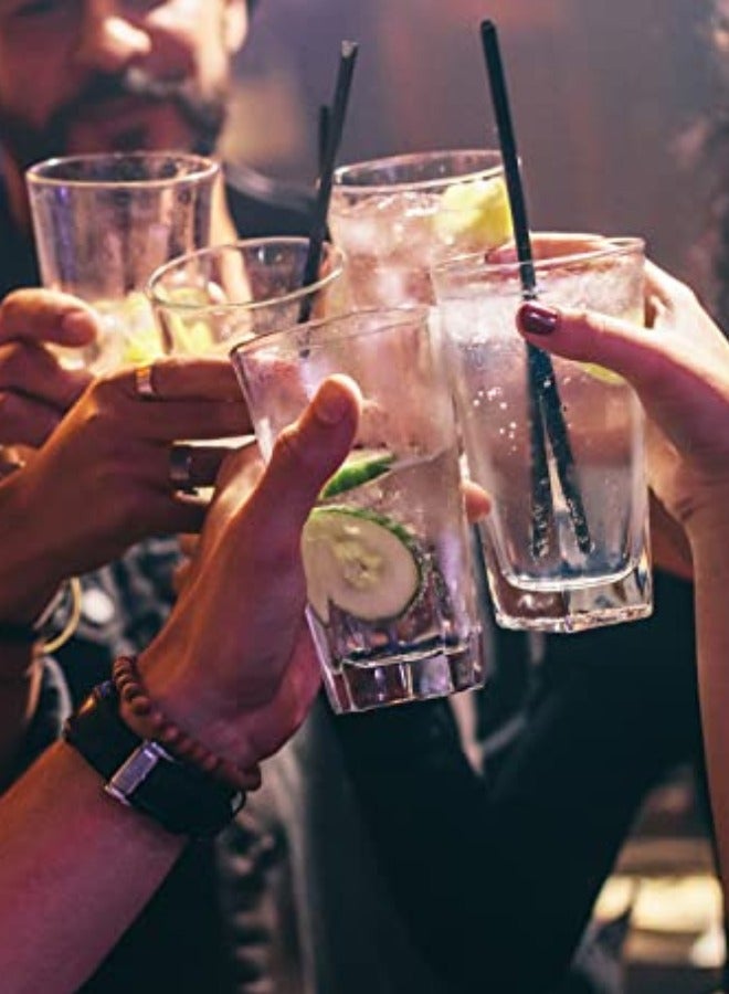 Halapack عبوة من 1000 قطعة من ماصة الشرب المستقيمة السوداء مقاس 8 مم للاستخدام مرة واحدة ملفوفة بشكل فردي - Image 3