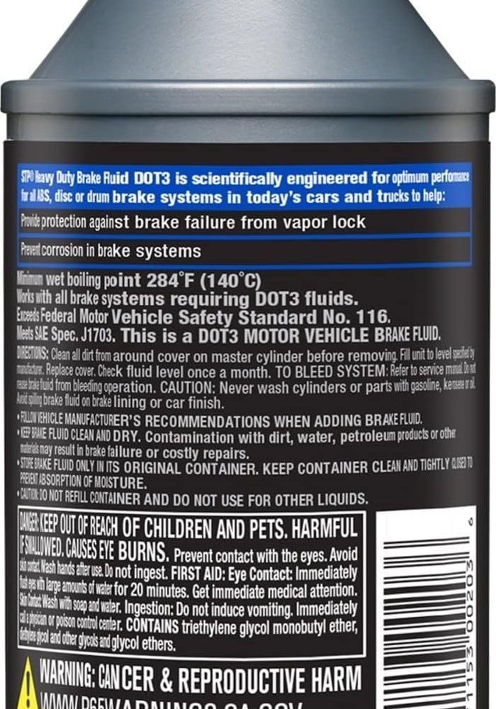 STP Heavy Duty Brake Fluid DOT 3 - 12 oz - Image 2
