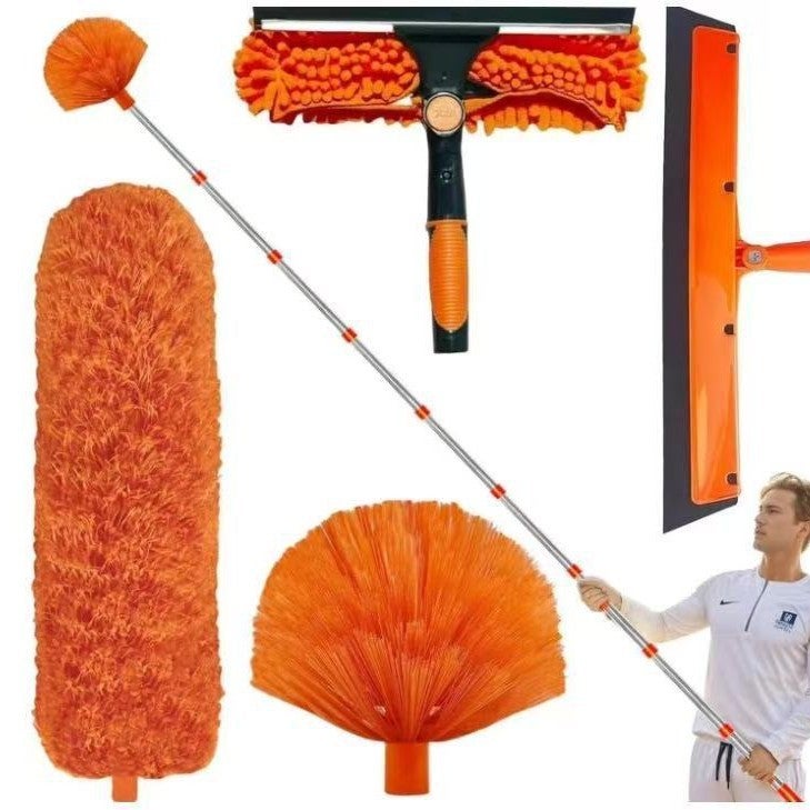 Selling Two-In-One Window Cleaning Scraper Wipe Glass Artifact Cleaning Special Double-Sided High-Rise Glass Wipe - Image 1