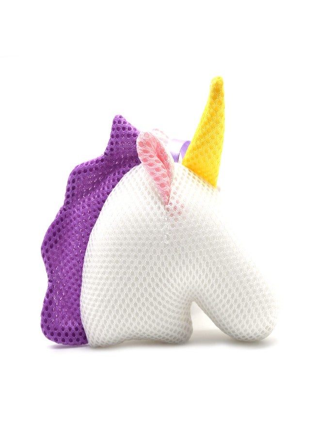 Ralcosuss Cute Unicorn Kids Bath Loofahs Balls for Baby Girls Boys Mesh Shower Ball Pouf Exfoliating Bath Sponge Body Cleaner Bath Accessories (White Unicorn) - Image 4