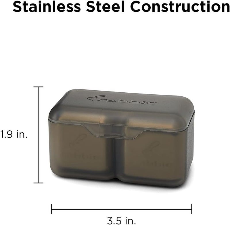 rabbit Jumbo Chilling Stones - Premium Stainless Steel Whiskey Rocks for Chilling Fine Spirits and Beverages, Reusable Drink Cooling Stones with Storage Case - Image 2