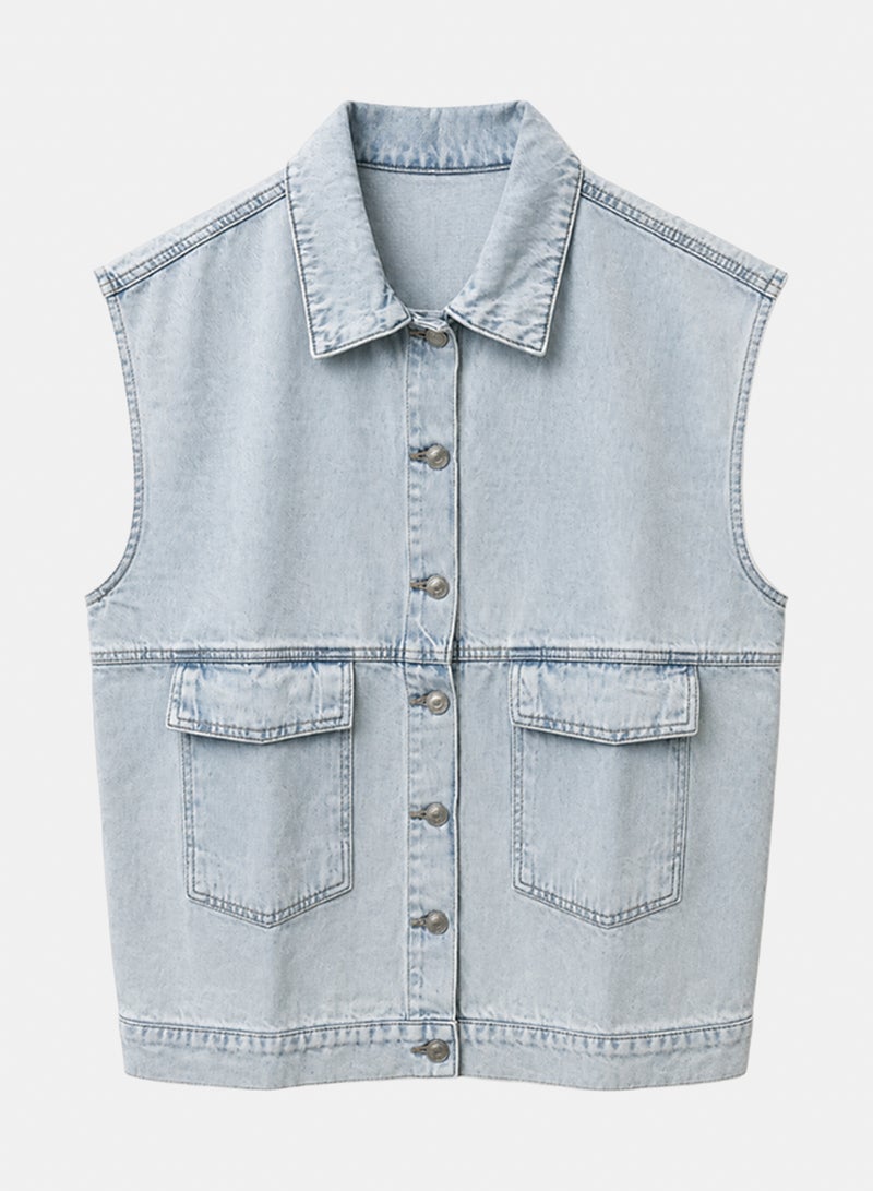 Clue Light Denim Vest - Image 2