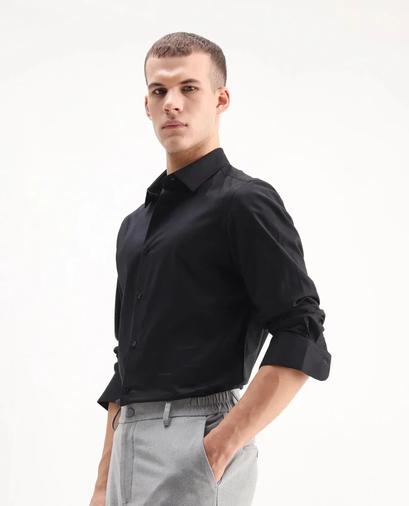 Rare Rabbit Men's Regular Fit Plain Shirt