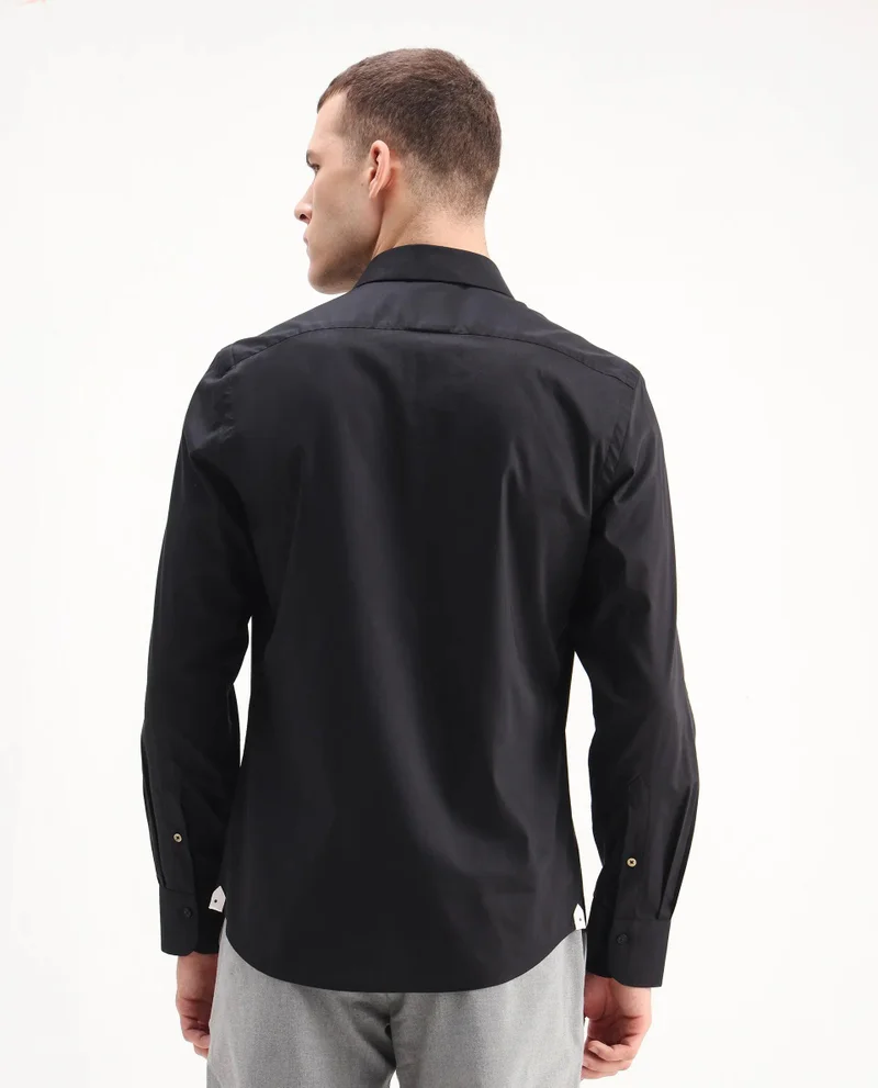 Rare Rabbit Men's Regular Fit Plain Shirt