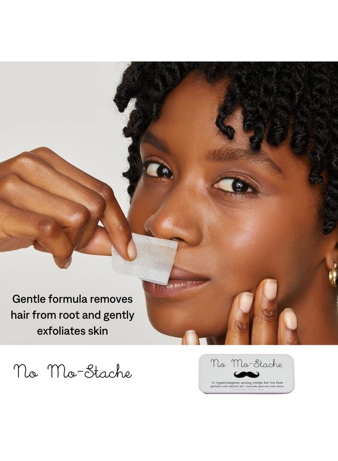 No mo-stache O Mostache Great Face Bundle Hypo Allergenic Waxing Strips For Facial Hair And Eyebrow - Image 3