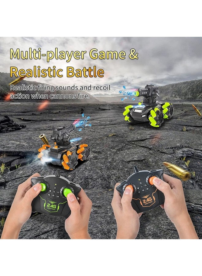 ANSEE Rc Tank 2.4Ghz Remote Control Car Toys Monster Truck With Led Light Realistic Sounds & Music Rear Fog Stream 2 Rechargeable Batteries Birthday Gifts For Kids Boys Girls  - Image 2