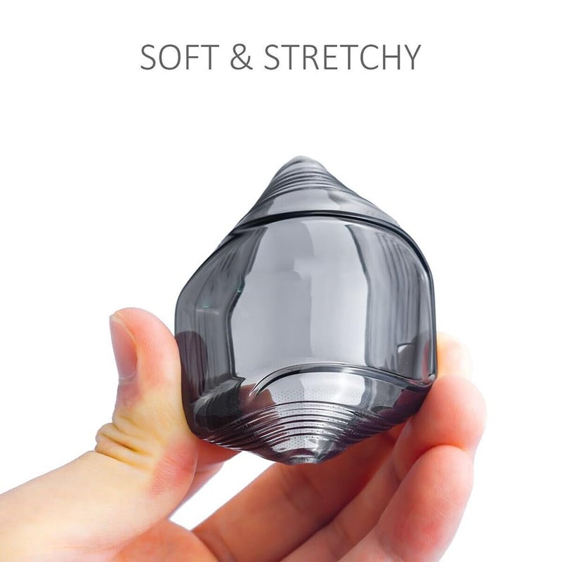 JVCV غطاء شفاف ناعم TPU من JVCV® عبوة 2 متوافق مع تويوتا فورتشنر، هايلاكس، إنوفا كريستا، فورتشنر ليجندر، إنوفا هاي كروس، لاند كروزر 2B/3B سمارت كي (أسود شفاف) - Image 5