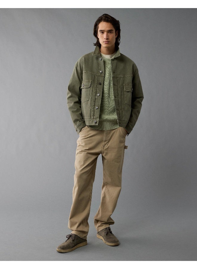 American Eagle AE Slim Fit Denim Trucker Jacket  - Image 1