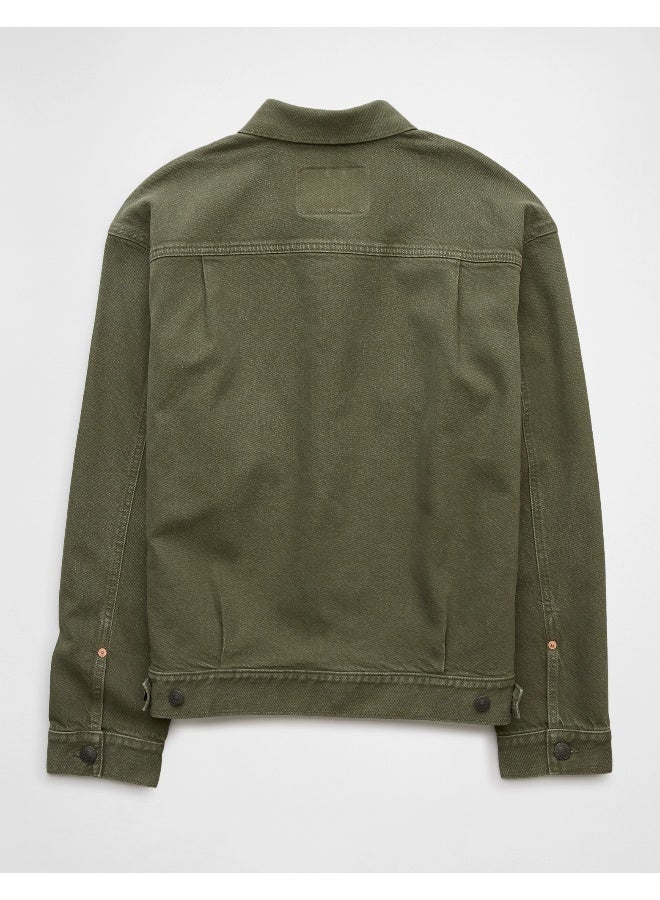 American Eagle AE Slim Fit Denim Trucker Jacket  - Image 3