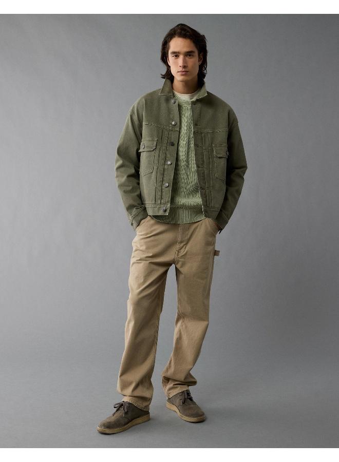 American Eagle AE Slim Fit Denim Trucker Jacket - Image 1