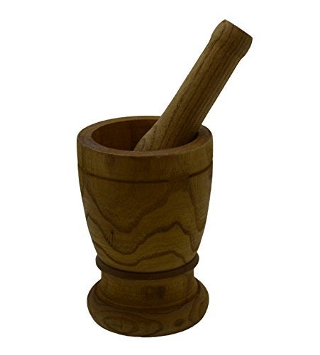 Imusa Imusa IMUSA USA LIS-005W Jumbo Mortar with Pestle, Wood  - Image 1