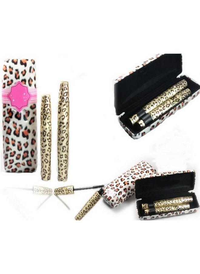 Warm Girl - Black Leopard Fiber Mascara Eye Lashes Makeup New Long Curling Eyelash New - Image 1