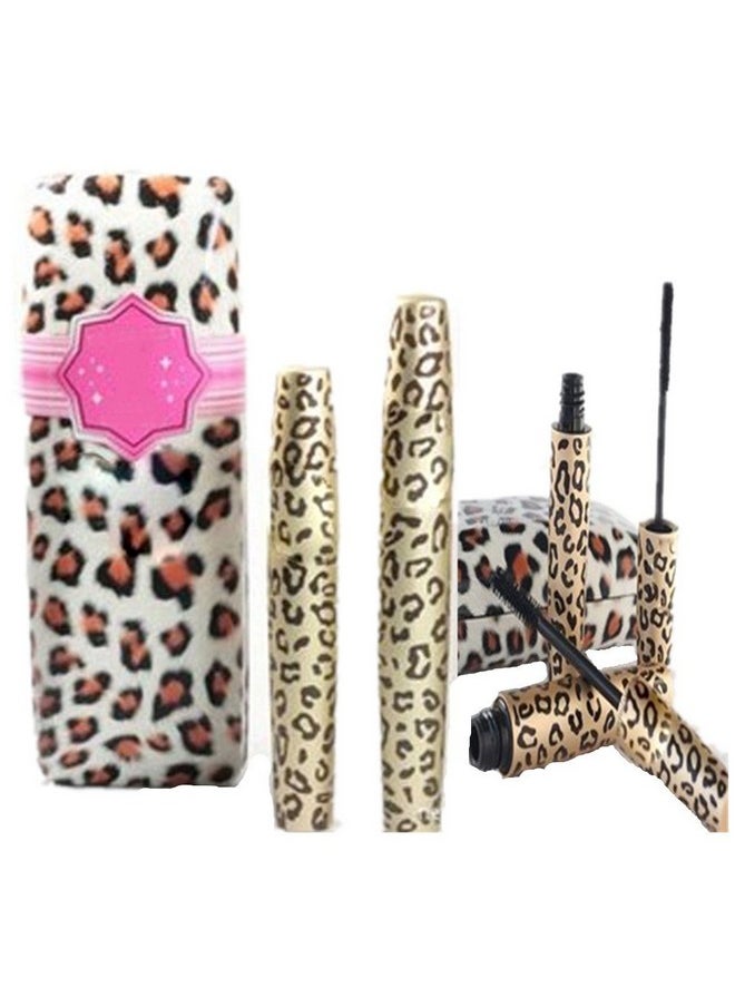 Warm Girl - Black Leopard Fiber Mascara Eye Lashes Makeup New Long Curling Eyelash New - Image 1