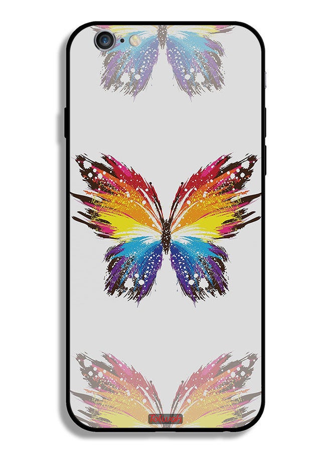 Tolwak - Apple iPhone 6/6s Plus Protective Case Digital Art Simple Background Minimalism Butterfly - Image 1