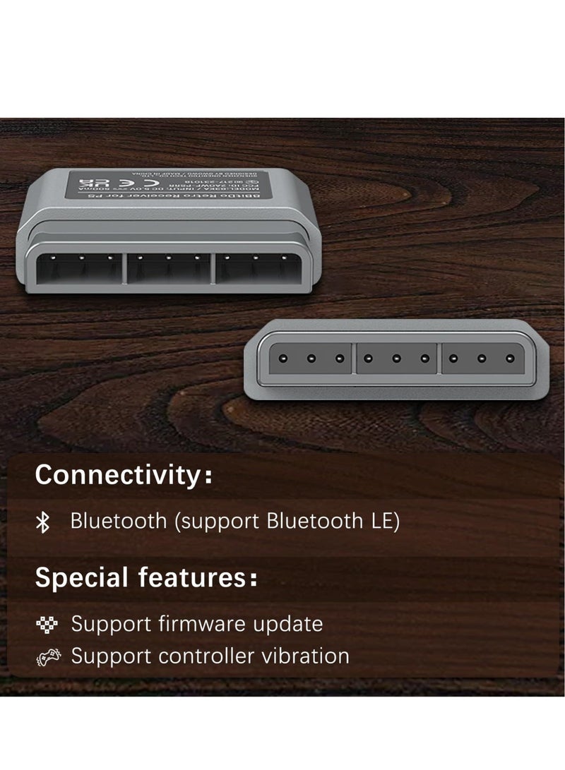 Captaintech Wireless Controller Adapter Receiver for PS1 PS2 / Windows 10/11, Compatible with PS5/PS4 Controller, X box Series Controller, X box One Bluetooth Controller and Switch Pro Controller - Image 5