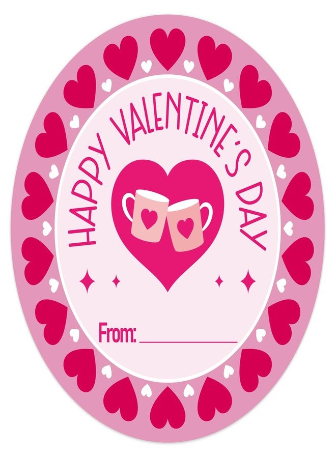 FaCraft Happy Valentine‘s Day Stickers - Round Valentine Labels 1.5" Valentine's Day Gift Coffee Cup Stickers Label Sticker for Envelope Seals Card Boxes Valentine Gift - Image 1