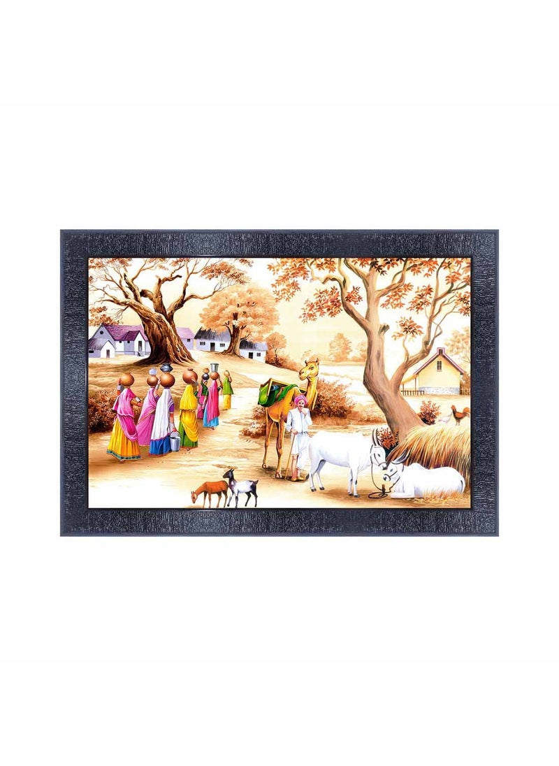 PNF - pnf Poster And Frames Rajasthani Art Wooden Photo Frame With Acrylic Sheet | For Living Room, Bedroom | Home Decoration Item | Best Gifting Option (10 * 14inch,Multicolour,Synthetic) 30005 - Image 1