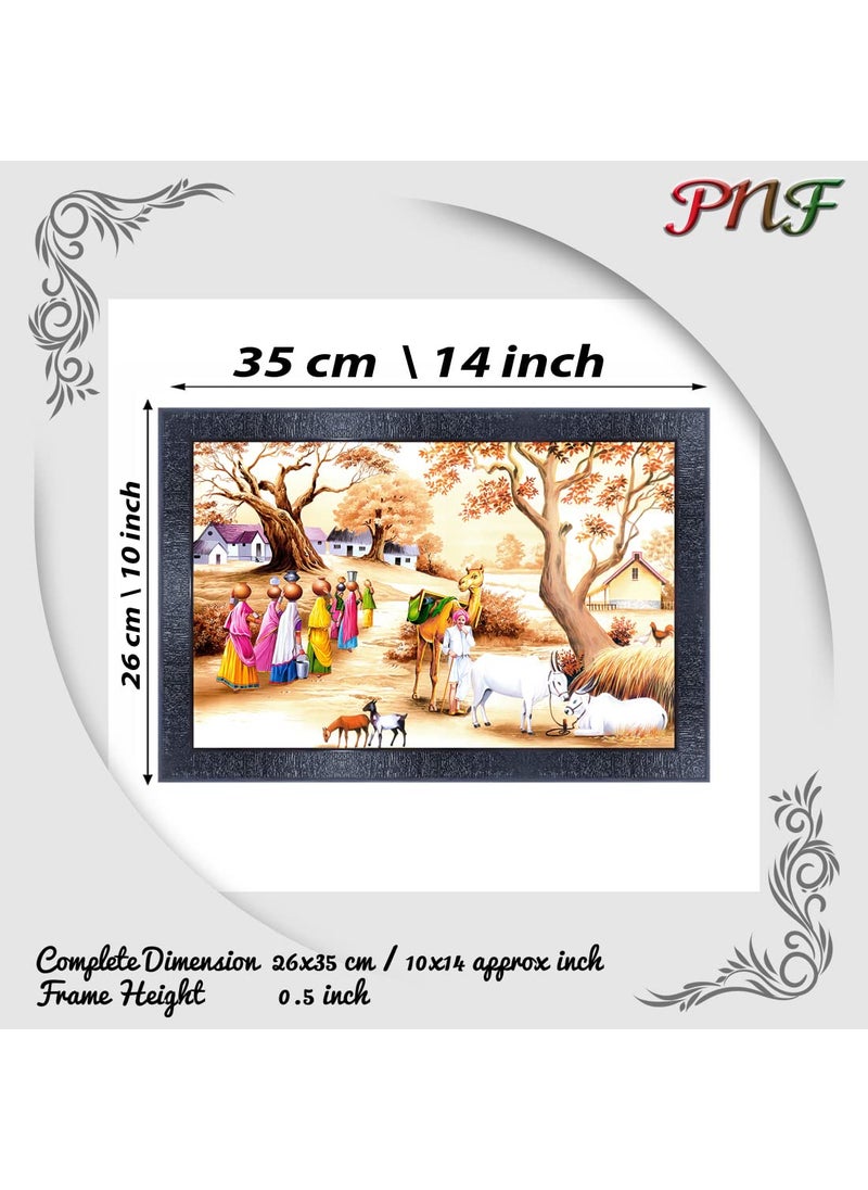 PNF - pnf Poster And Frames Rajasthani Art Wooden Photo Frame With Acrylic Sheet | For Living Room, Bedroom | Home Decoration Item | Best Gifting Option (10 * 14inch,Multicolour,Synthetic) 30005 - Image 1