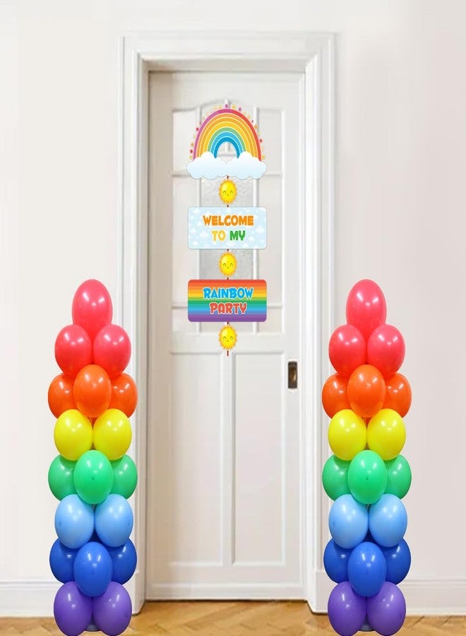 Suruchi Strokes Rainbow Theme Birthday Party Welcome Poster Decorations Banner, for Girls and Boys, Birthday Party Supplies Set - Image 3