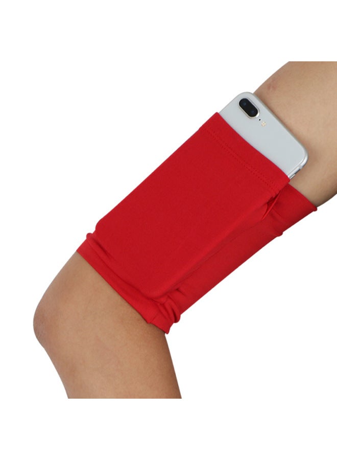 Generic Outdoor Fitness Arm Bag Sports Elastic Arm Band Running Phone Bag Cycling Sleeve Breathable Handbag-Color:Blue Yarn - Image 5