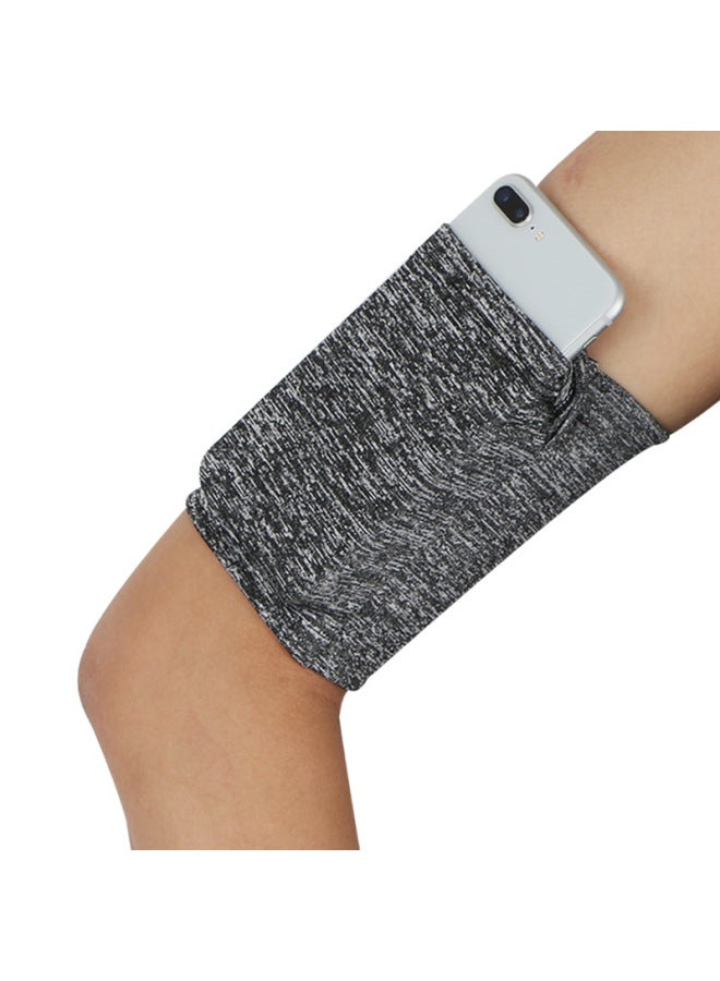 Generic Outdoor Fitness Arm Bag Sports Elastic Arm Band Running Phone Bag Cycling Sleeve Breathable Handbag-Color:Blue Yarn - Image 4