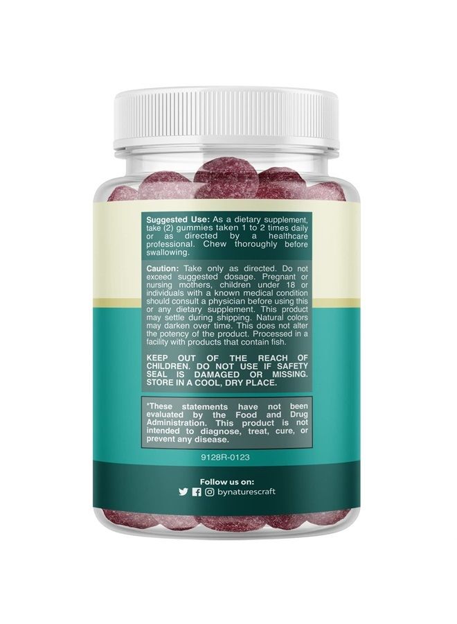 Natures Craft Potent Magnesium Citrate Gummies for Adults 170mg - Calm Magnesium Gummies for Sleep Support Restless Legs Cramps and Muscle Health - Tasty Non GMO Vegan Gummy Vitamin Supplement for Women and Men - Image 2