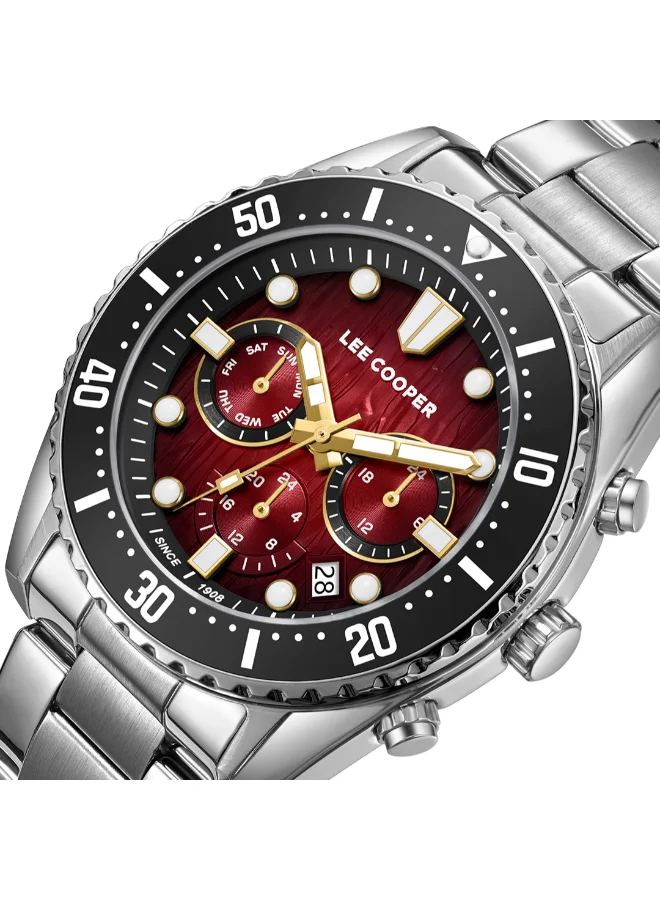 Lee Cooper Men's Metal Multi Function Watch LC08101.380 - 43 mm