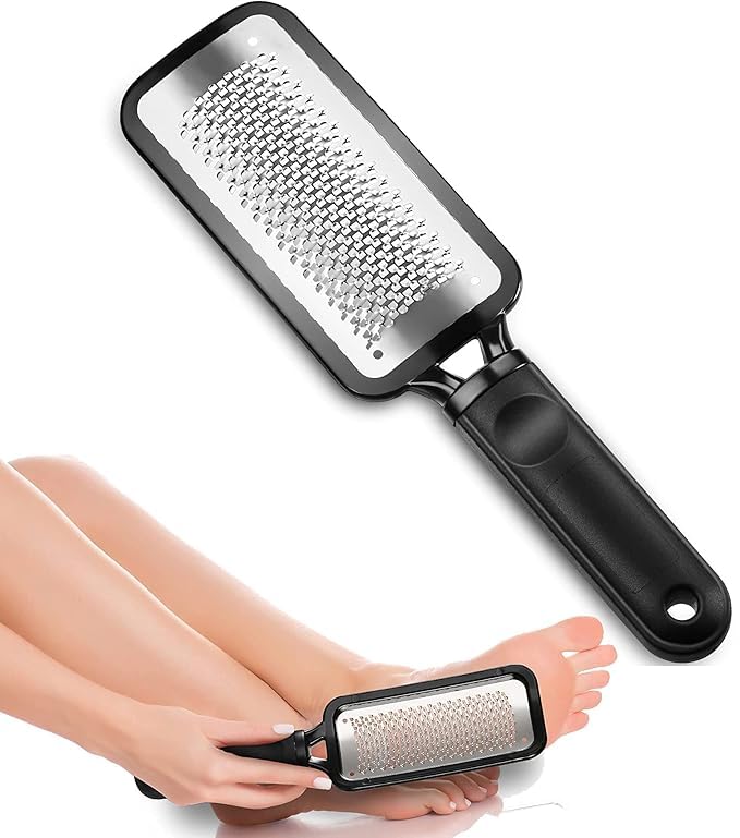Futurekart Metal Colossa Pedicure Rasp Foot Callus Remover Tool Stainless Steel Foot Filer Pedicure Heel Scrubber Foot Scrubber for Dead Skin Black - Image 1