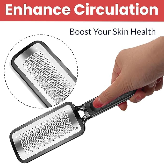 Futurekart Metal Colossa Pedicure Rasp Foot Callus Remover Tool Stainless Steel Foot Filer Pedicure Heel Scrubber Foot Scrubber for Dead Skin Black - Image 3
