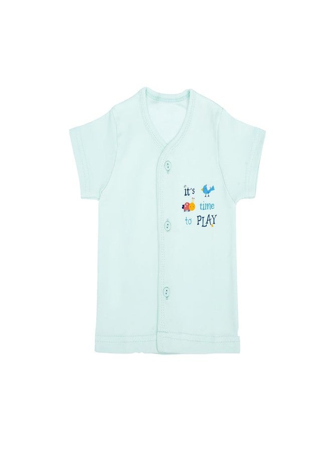 REVOLTEK Cotton Front Open Vest Tshirt Thin Fabric for Summer wear Summer Wear for Your Baby Pack of 3 (Multi-Color, 12-18 Months) (6-12 Months, Pink Blue Yellow) - Image 4
