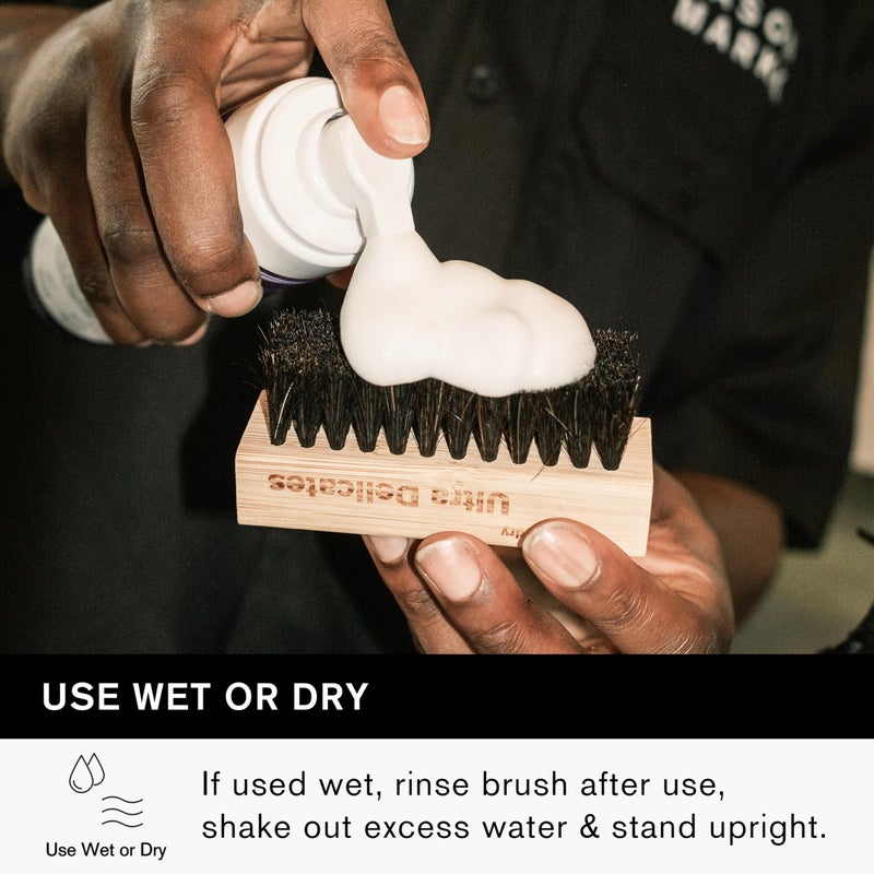 Jason Markk Ultra Delicate Shoe & Hat Cleaning Brush, Soft Bristles and Bamboo Wood, Sneaker Care, Extra Gentle, Ideal for Footwear, Safe for Wool, Cotton, Felt, Polyester, and More - Image 4