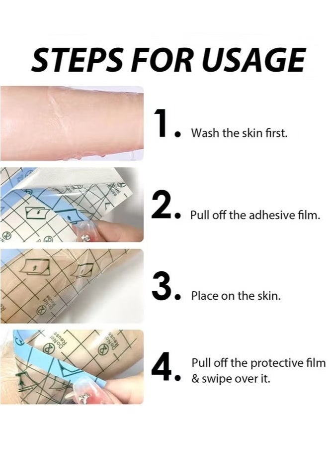 OMEVE Tattoo Aftercare Bandage, Tattoo Waterproof Bandage, Second Skin Tattoo Cover Up Tape, Tattoo Healing Wrap, Tattoo Wrap, Tattoo Tape, Tattoo Supplies（5cm×5m） - Image 4