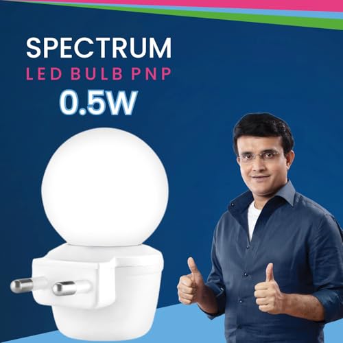 MAGIK Spectrum LED Night Bulb | 0.5W White Light | Plug & Play | Energy Efficient | Ideal for Bedroom, Kids Room & Living Room - Image 2