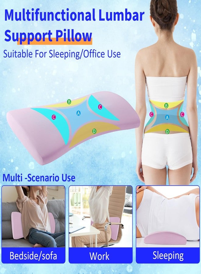 vamorry Lumbar Support Pillow for Bed - Memory Foam Waist Pillow with Cooling Cover for Comfortable Back Support - Bolster Pillow for Side, Back & Stomach Sleepers - for Bed, Sofa, Car - Image 3