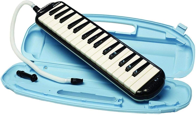 Suzuki STUDY-32 Alto Melodion with Case and Mouthpiece, Black - Image 2