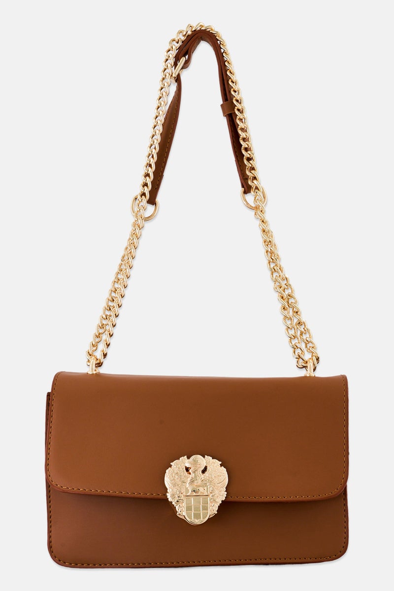 VINCE CAMUTO Women Brand Logo Shoulder Bag, Brown  - Image 1