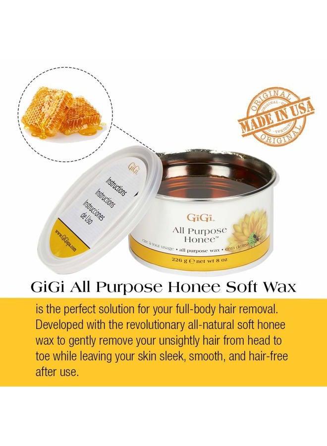 GiGi All Purpose Honee Hair Removal Wax with Beeswax Formula, 8 oz - Image 4