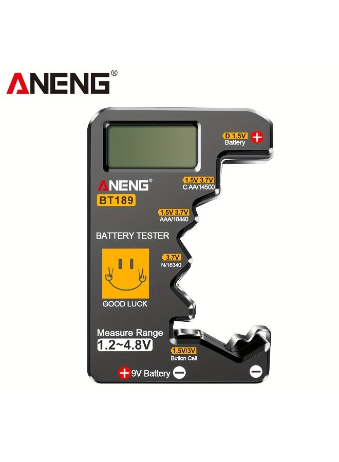 أنينج جهاز اختبار البطارية الرقمي T189 - نطاق جهد واسع 1.2 فولت - 4.8 فولت، شاشة عرض الجهد ومؤشر الطاقة المتبقية، لا حاجة إلى طاقة خارجية - Image 1