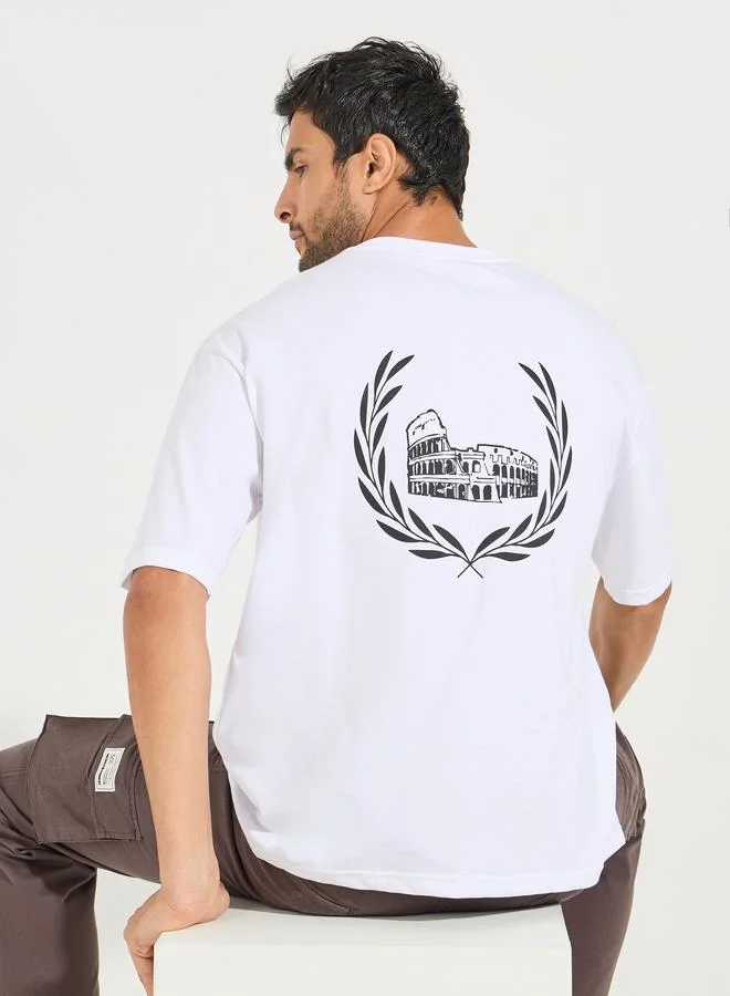 Styli Laurel Wreath Graphic Oversized Streetwear T-Shirt