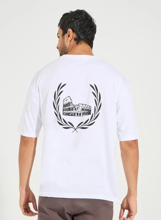 Styli Laurel Wreath Graphic Oversized Streetwear T-Shirt