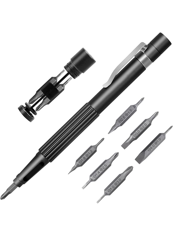 promass 13-in-1 Multi-Bit Small Screwdriver Set, Professional Phillips & Slotted Bits for Eyeglass, Electronics, Jewelry, Watch, EDC - Image 1