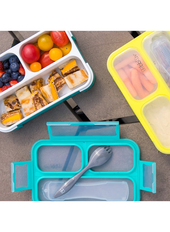 bbluv Small Sealed Lunchbox With Spork,  Leak-Proof And BPA Free Aqua - Image 5