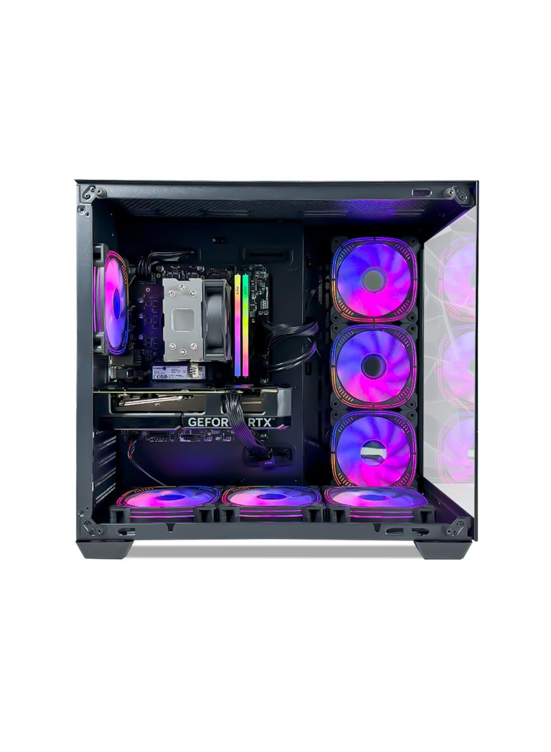 Game Sekret حاسوب الألعاب الاحترافي Pro Gaming PC Bundle من Game Sekret – بمعالج Intel Core i5-14400F، وبطاقات رسوميات متاحة تشمل GeForce RTX 3060 سعة 12 جيجابايت أو 4060 سعة 8 جيجابايت أو 5060 سعة 8 جيجابايت أو 5060Ti سعة 8 جيجابايت أو 5060Ti سعة 16 جيجابايت، وذاكرة DDR5 سعة 16 جيجابايت، وتخزين SSD من نوع M.2 NVMe سعة 1 تيرابايت، ومبرّد هوائي، ولوحة أم H610 مزوّدة بتقنيتي WiFi وBluetooth، وشاشة 27 بوصة Full HD مع لوحة مفاتيح وفأرة ولوحة فأرة وسماعة رأس، ومزوّد طاقة بقدرة 700 واط بمعيار 80+، ونظام تشغيل Windows 11 Pro، وضمان لمدة سنة واحدة. - Image 3