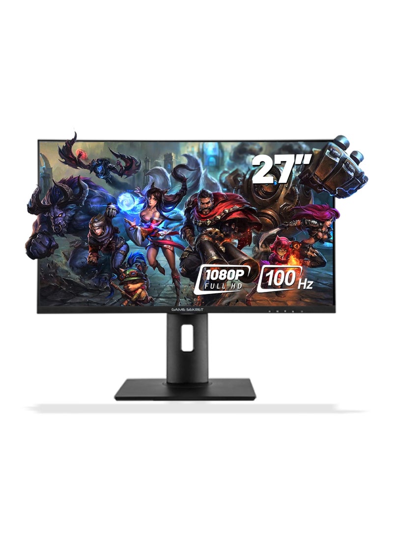 Game Sekret باقة حاسوب الألعاب Pro من Game Sekret – بمعالج Intel Core i5-14400F، وخيار بطاقة رسومات GeForce RTX 3060 أو RTX 4060 أو RTX 5060 أو RTX 5060 Ti، وذاكرة 16GB DDR5، وتخزين NVMe SSD سعة 1TB، ومبرّد هوائي، ولوحة H610، ومزوّد طاقة 650W 80+، مع شاشة 27 بوصة FHD ولوحة مفاتيح وفأرة ولوحة فأرة وسماعة رأس، واتصال Wi-Fi وBluetooth، ونظام Windows 11 Pro، مع ضمان لمدة سنة واحدة. black - Image 3