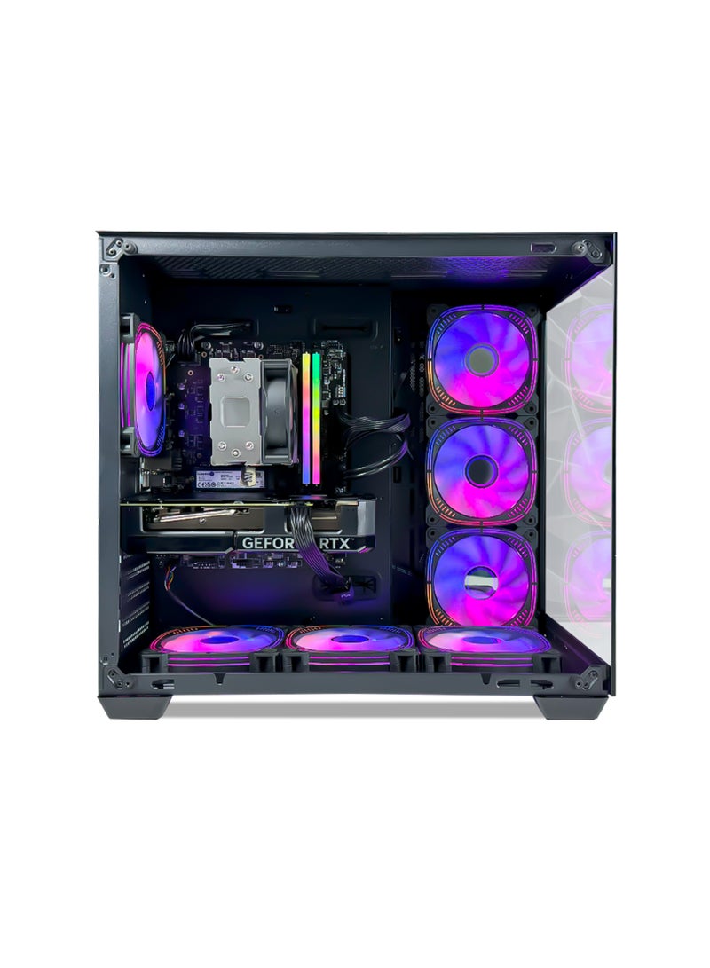 Game Sekret باقة حاسوب الألعاب Pro من Game Sekret – بمعالج Intel Core i5-14400F، وخيار بطاقة رسومات GeForce RTX 3060 أو RTX 4060 أو RTX 5060 أو RTX 5060 Ti، وذاكرة 16GB DDR5، وتخزين NVMe SSD سعة 1TB، ومبرّد هوائي، ولوحة H610، ومزوّد طاقة 650W 80+، مع شاشة 27 بوصة FHD ولوحة مفاتيح وفأرة ولوحة فأرة وسماعة رأس، واتصال Wi-Fi وBluetooth، ونظام Windows 11 Pro، مع ضمان لمدة سنة واحدة. black - Image 5