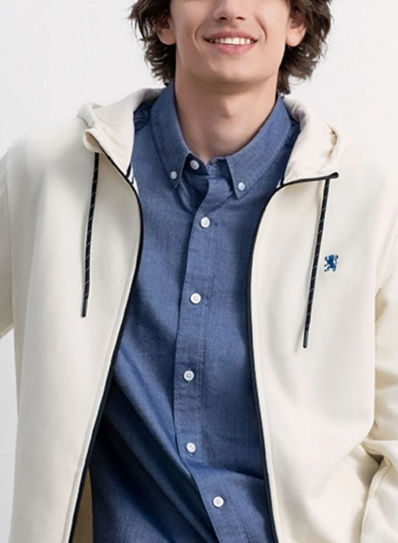 GIORDANO  Men's Slim Fit French Terry Knit Hoodie Jacket for Men | Best Price UAE