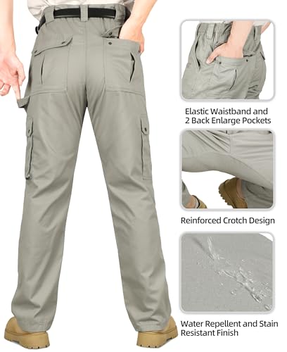 BOCOMAL FR Pants for Men Cargo Flame Resistant Pants(2112&CAT2) 100% C 7.5oz Utility Fire Resistant Pants Grey - Image 4